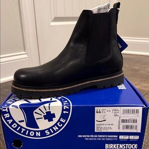 Birkenstock Men's Dark Leather Ankle Boots